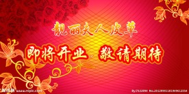 靓丽夫人皮革海报