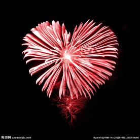 心形烟花 焰火
