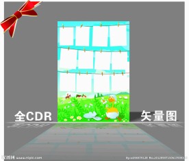 纸张风景背景图