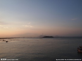 厦门海面日落