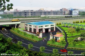 高速公路旁厂房