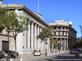 天津解放北路金融街一角