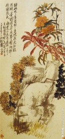 吴昌硕 秋叶落