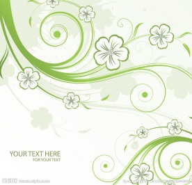时尚绿色花纹
