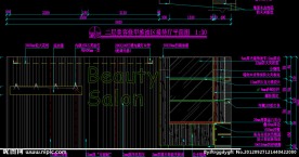 顶级桑拿SPA 二层美容修甲推油区立面图