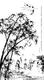 竹子水墨画