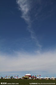 天空 呼伦贝尔草原蒙古包