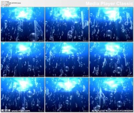 高清蓝色跳动 音符炫彩粒子背景