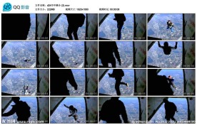 高空跳伞运动高清实拍视频素材