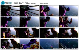 高空跳伞运动高清实拍视频素材