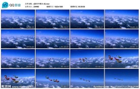 高空花样跳伞高清实拍视频素材