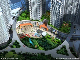 衡阳文华中心天马山前广场鸟瞰