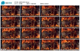 熊熊燃烧的大火高清实拍视频素材