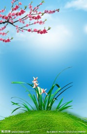 蓝色展板背景