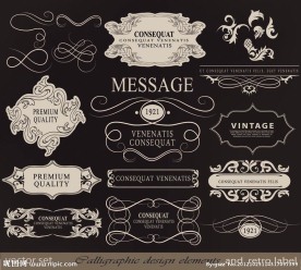 欧式花纹 边框 标签