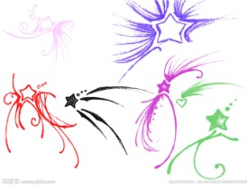 幽雅装饰星星笔刷