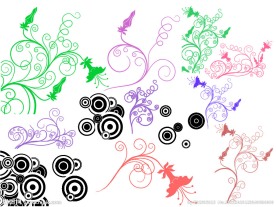 艺术花纹和小圆圈笔刷