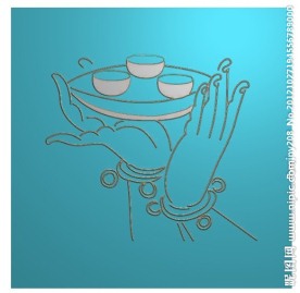 精雕图 茶 托盘 jdp