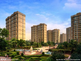 高档小区景观效果图