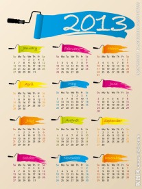 2013年日历