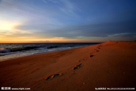海滩夕阳