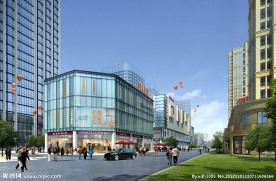 商业中心建筑效果图