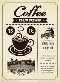 咖啡厅菜单封面设计 咖啡背景