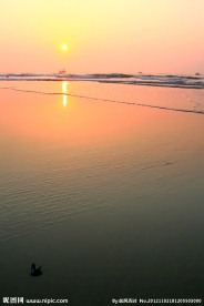 海滩落日