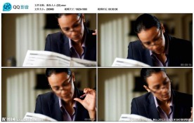 商务女白领学习办公高清实拍视频素材