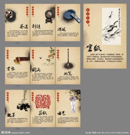 中国风文化墙报