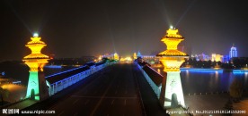 曲阜城市大成桥夜景
