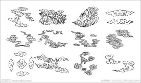 矢量 云朵 祥云 花纹 花边