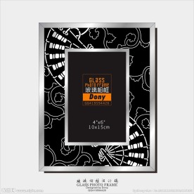 洗镜丝印花纹 玻璃相框