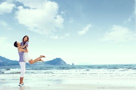 海边外景浪漫唯美婚纱照