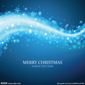 蓝色动感雪花背景