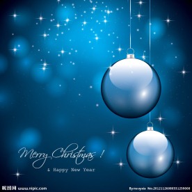 蓝色动感雪花背景