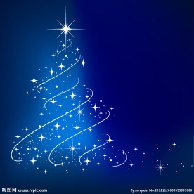 蓝色动感圣诞树背景