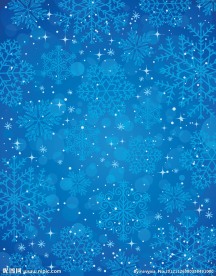 蓝色动感雪花背景