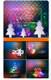 动感光线圣诞节背景