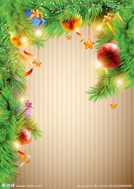 圣诞节松树枝炫彩背景