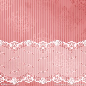 粉色花边