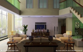 客厅墙纸效果图