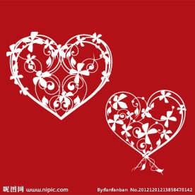 爱心花纹