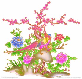 牡丹金鸡（通道分层）