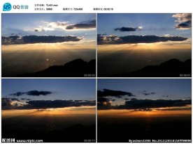 夕阳火烧云视频实拍素材