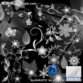 精美线条花纹笔刷