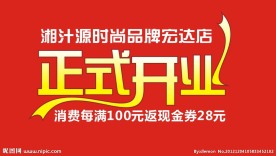 正式开业 文字设计