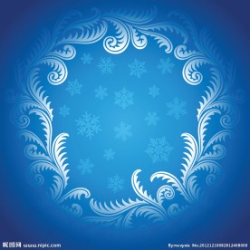 蓝色雪花背景