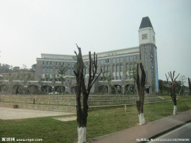 弧线型楼房尖塔