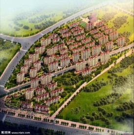 住宅小区房产广告规划图